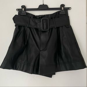 Black Leather Shorts